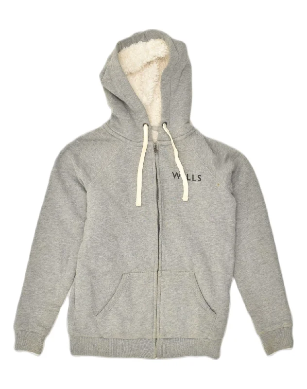 JACK WILLS Womens Sherpa Graphic Zip Hoodie Sweater UK 8 Small Grey Print Jacquard Patchwork JACK WILLS Womens Sherpa Graphic Zip Hoodie Sweater UK 8 Small Grey Print Jacquard Patchwork