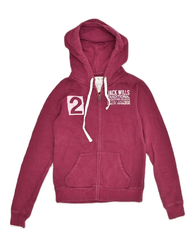 JACK WILLS Womens Zip Hoodie Sweater UK 10 Small Pink Cotton Mesh Fabric Canvas Fabric Denim Fabric JACK WILLS Womens Zip Hoodie Sweater UK 10 Small Pink Cotton Mesh Fabric Canvas Fabric Denim Fabric