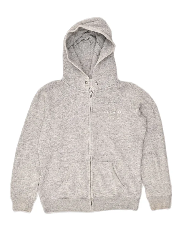 JACK WILLS Womens Zip Hoodie Sweater UK 12 Medium Grey Cotton Lightweight Heavyweight Midweight JACK WILLS Womens Zip Hoodie Sweater UK 12 Medium Grey Cotton Lightweight Heavyweight Midweight