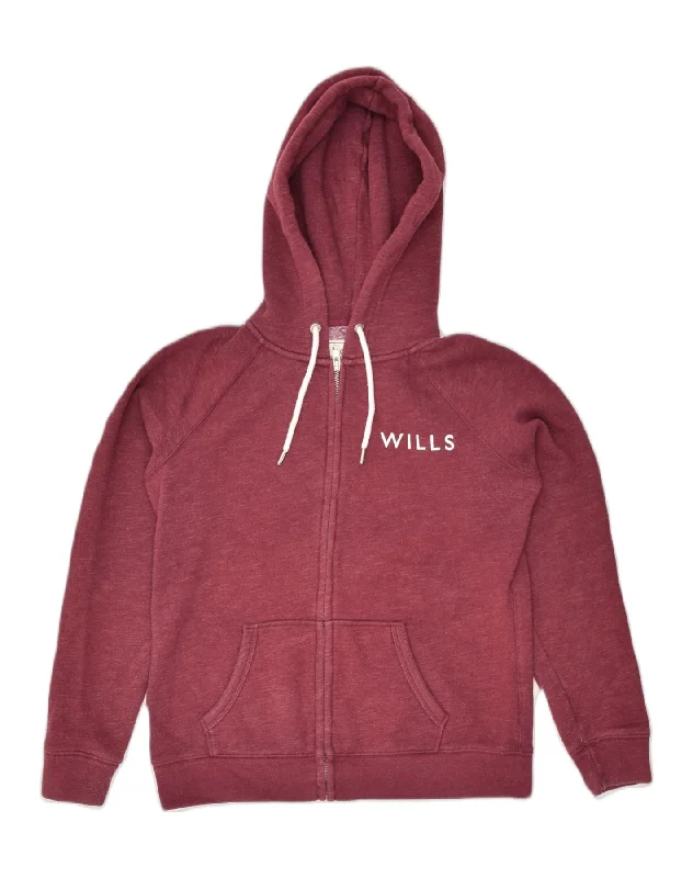 JACK WILLS Womens Zip Hoodie Sweater UK 14 Large Burgundy Cotton Plaid Sweater Polka Dot Checkered JACK WILLS Womens Zip Hoodie Sweater UK 14 Large Burgundy Cotton Plaid Sweater Polka Dot Checkered
