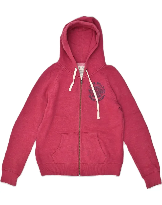 JACK WILLS Womens Zip Hoodie Sweater UK 14 Large Pink Cotton Spandex Blend Rayon Blend Denim Blend JACK WILLS Womens Zip Hoodie Sweater UK 14 Large Pink Cotton Spandex Blend Rayon Blend Denim Blend