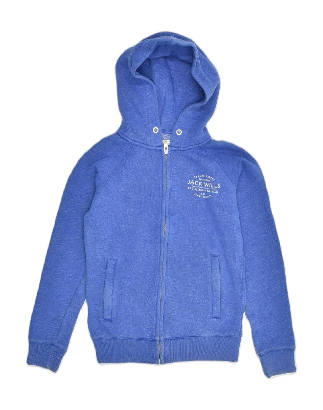 JACK WILLS Womens Zip Hoodie Sweater UK 6 XS Blue Cotton Boat Neck Shawl Collar Notched Collar JACK WILLS Womens Zip Hoodie Sweater UK 6 XS Blue Cotton Boat Neck Shawl Collar Notched Collar
