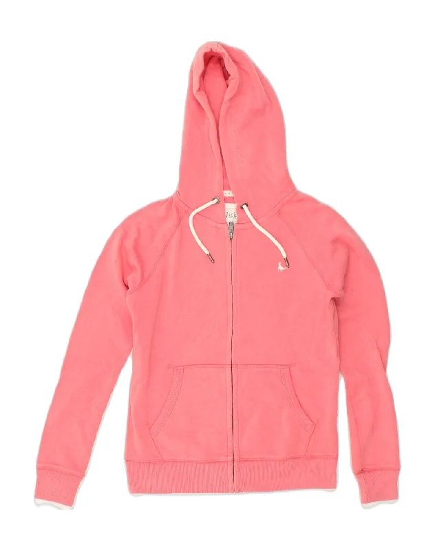 JACK WILLS Womens Zip Hoodie Sweater UK 6 XS Pink Polyester Denim Fabric Leather Fabric Suede Fabric JACK WILLS Womens Zip Hoodie Sweater UK 6 XS Pink Polyester Denim Fabric Leather Fabric Suede Fabric