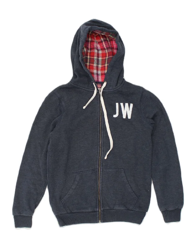 JACK WILLS Womens Zip Hoodie Sweater UK 8 Small Navy Blue Cotton Front Pockets Side Pockets Patch Pockets JACK WILLS Womens Zip Hoodie Sweater UK 8 Small Navy Blue Cotton Front Pockets Side Pockets Patch Pockets