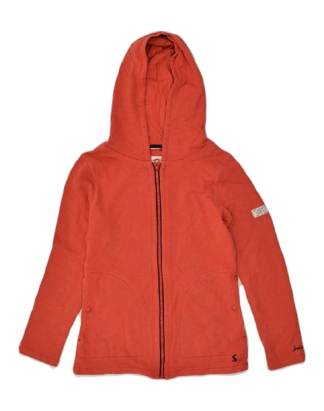 JOULES Womens Zip Hoodie Sweater UK 8 Small  Red Cotton Chenille Fabric Brocade Fabric Lace Fabric