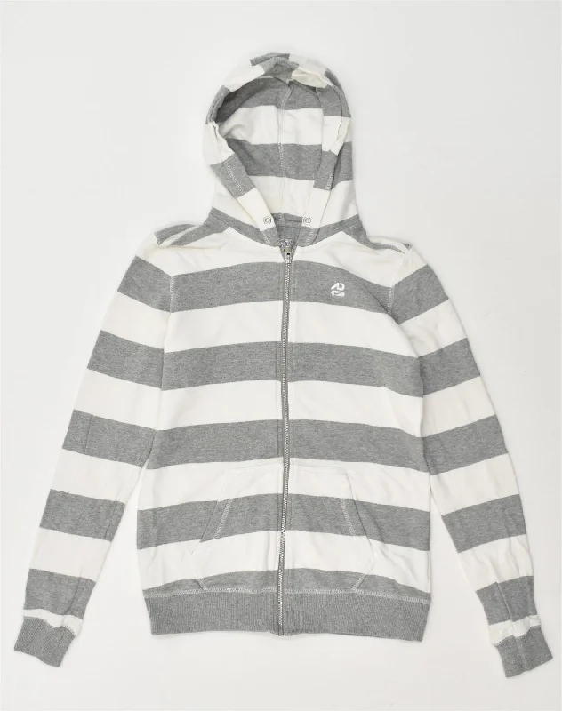 NIKE Womens Zip Hoodie Sweater UK 14 Large Grey Striped Cotton Turtle Neck Boat Neck Asymmetrical Neck NIKE Womens Zip Hoodie Sweater UK 14 Large Grey Striped Cotton Turtle Neck Boat Neck Asymmetrical Neck