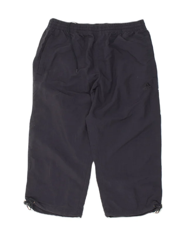 ADIDAS Womens Capri Tracksuit Trousers Joggers UK 14 Large Navy Blue Trousers Capri Summer ADIDAS Womens Capri Tracksuit Trousers Joggers UK 14 Large Navy Blue Trousers Capri Summer