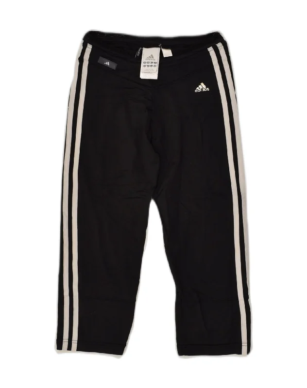ADIDAS Womens Clima 365 Crop Tracksuit Trousers UK 10 Small Black Trousers Plaid Checkered ADIDAS Womens Clima 365 Crop Tracksuit Trousers UK 10 Small Black Trousers Plaid Checkered