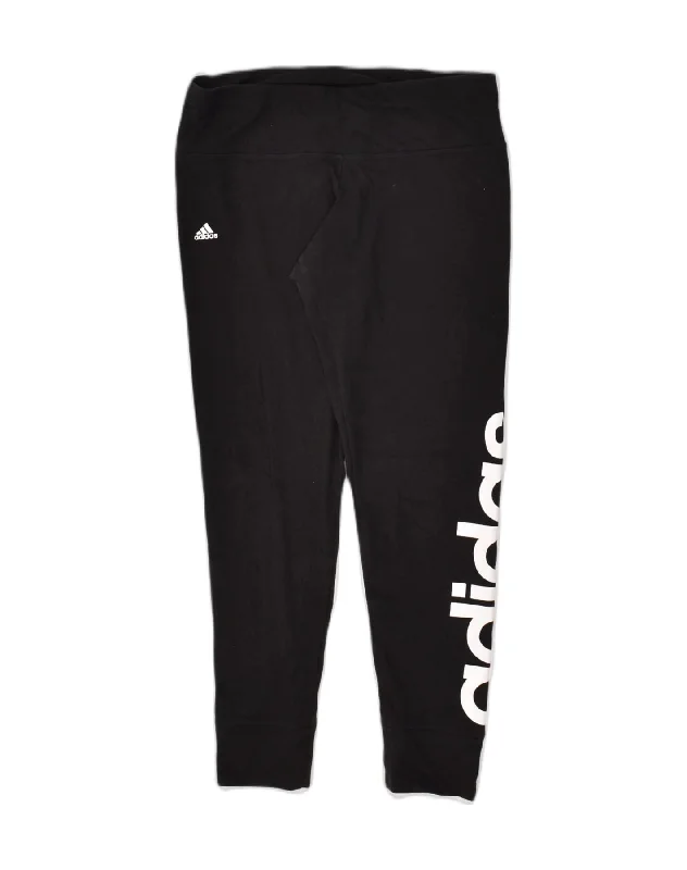 ADIDAS Womens Graphic Tracksuit Trousers Joggers UK 12 Medium Black Cotton Trousers Party Sparkling ADIDAS Womens Graphic Tracksuit Trousers Joggers UK 12 Medium Black Cotton Trousers Party Sparkling