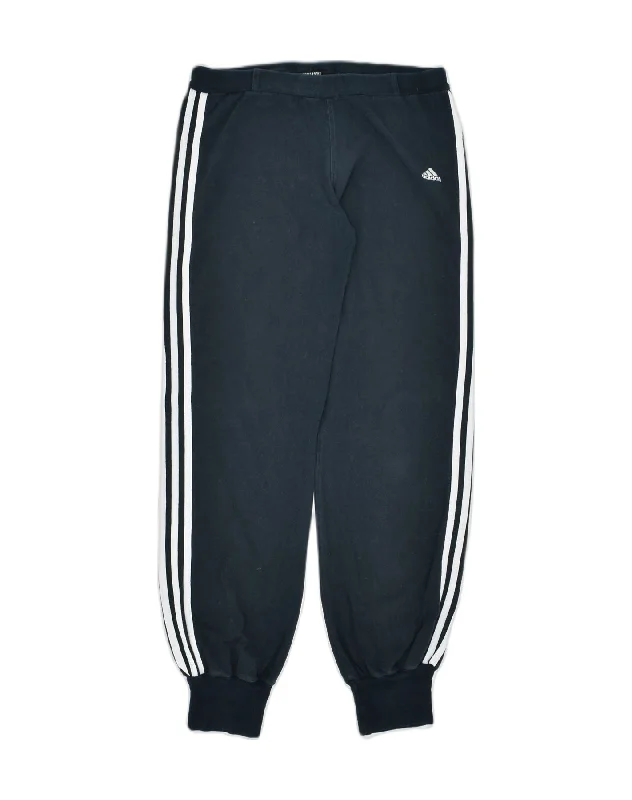 ADIDAS Womens Tracksuit Trousers Joggers Large Black Cotton