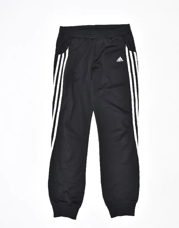 ADIDAS Womens Tracksuit Trousers Joggers UK 10 Small  Black Polyester