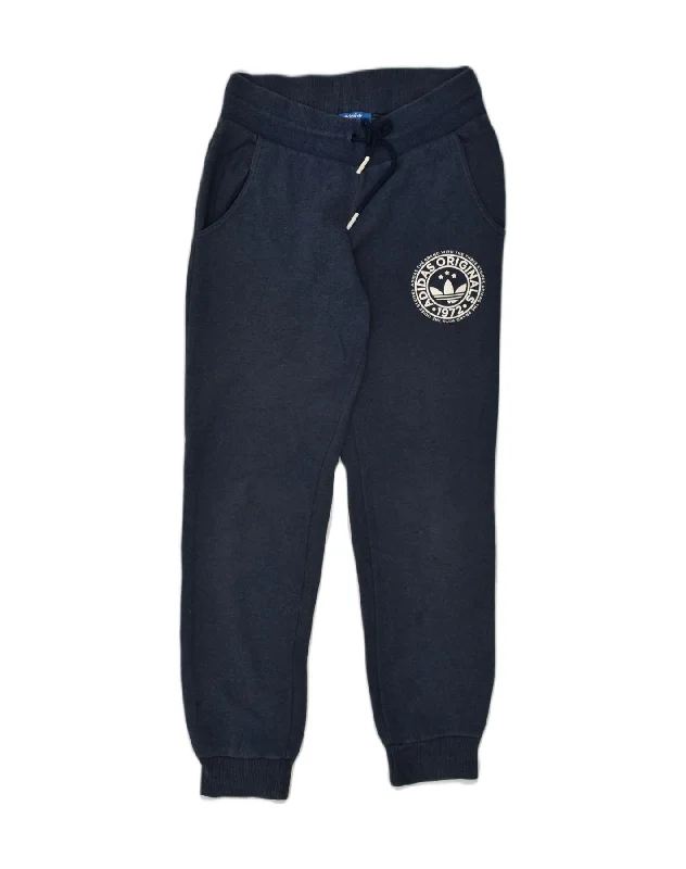 ADIDAS Womens Tracksuit Trousers Joggers UK 10 Small Navy Blue Cotton Trousers Business Professional ADIDAS Womens Tracksuit Trousers Joggers UK 10 Small Navy Blue Cotton Trousers Business Professional