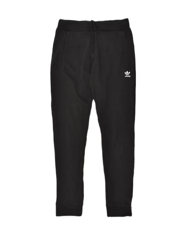 ADIDAS Womens Tracksuit Trousers Joggers UK 12 Medium Black Cotton Trousers chic elegant ADIDAS Womens Tracksuit Trousers Joggers UK 12 Medium Black Cotton Trousers chic elegant