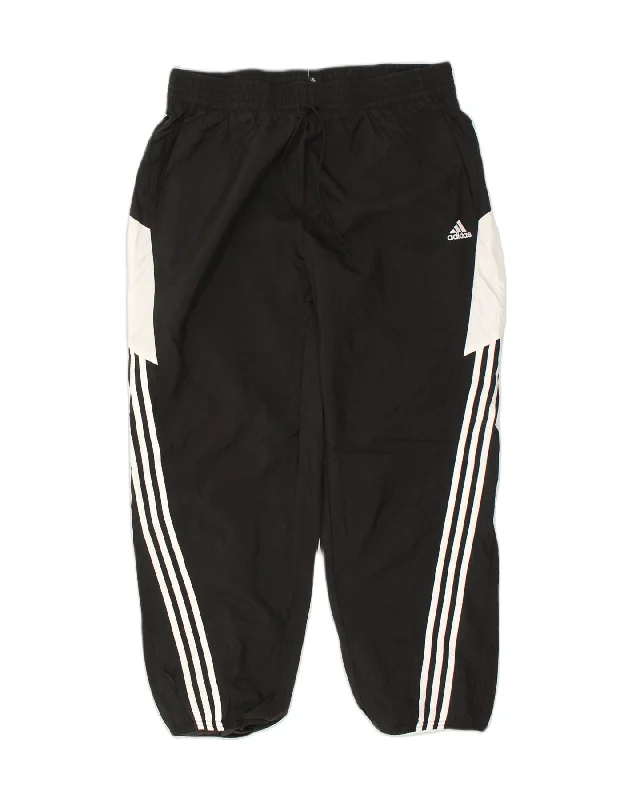 ADIDAS Womens Tracksuit Trousers Joggers UK 20 2XL Black Colourblock Trousers Tapered Slim Fit ADIDAS Womens Tracksuit Trousers Joggers UK 20 2XL Black Colourblock Trousers Tapered Slim Fit