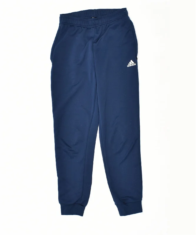 ADIDAS Womens Tracksuit Trousers Joggers UK 36/38 Small Blue Polyester