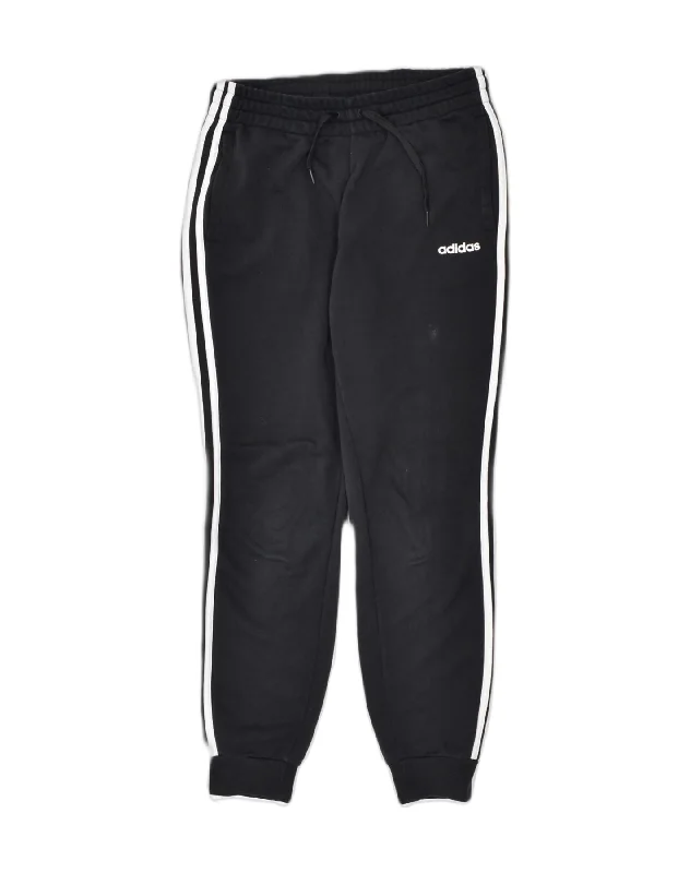 ADIDAS Womens Tracksuit Trousers Joggers UK 8/10 Small Black Cotton