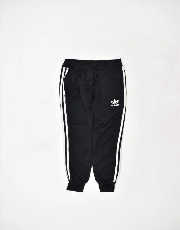 ADIDAS Womens Tracksuit Trousers Joggers UK 8 Small Black Polyester Sports