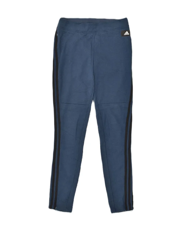 ADIDAS Womens Tracksuit Trousers Size 8-10 Small Blue Polyester Trousers Fleece Cozy ADIDAS Womens Tracksuit Trousers Size 8-10 Small Blue Polyester Trousers Fleece Cozy