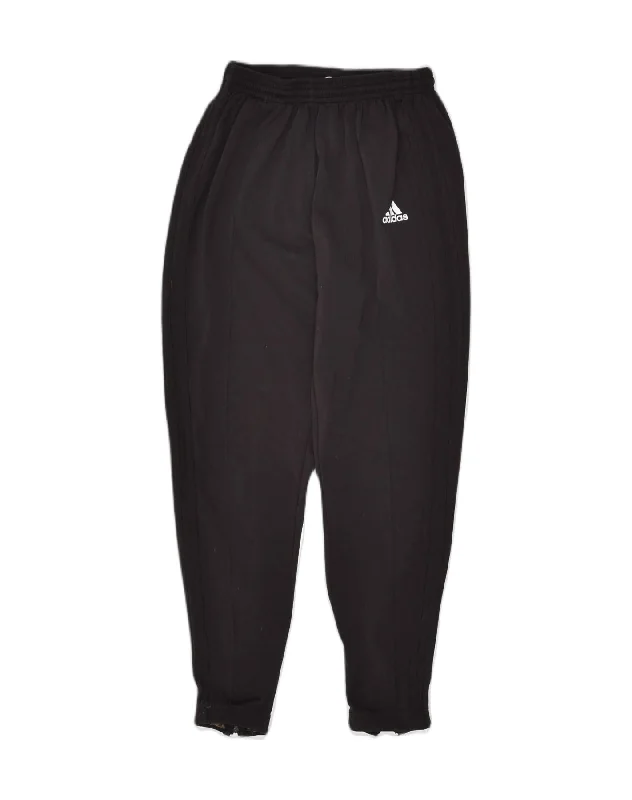 ADIDAS Womens Tracksuit Trousers UK 10 Small Black Polyester Trousers Silk Elegant