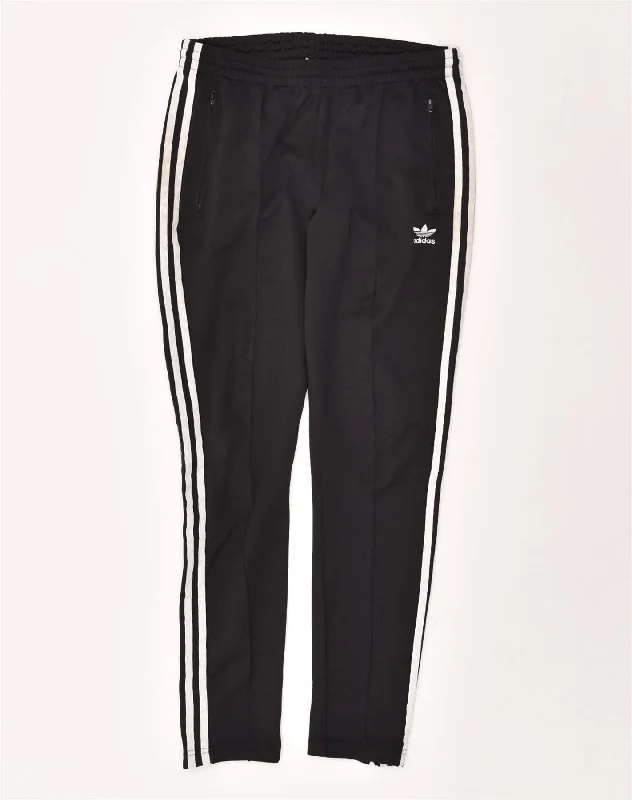 ADIDAS Womens Tracksuit Trousers UK 10 Small Black Polyester Trousers Wedding White