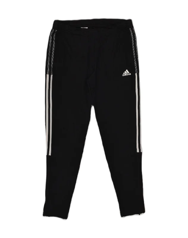 ADIDAS Womens Tracksuit Trousers UK 12/14 Medium Black Polyester Trousers cozy soft