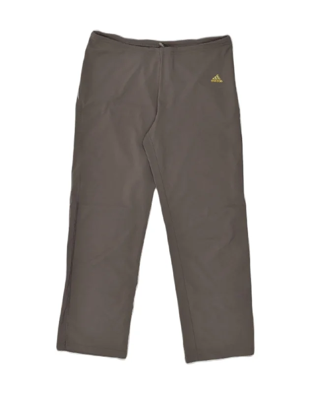 ADIDAS Womens Tracksuit Trousers UK 14 Large  Grey Polyester Trousers trendy modern