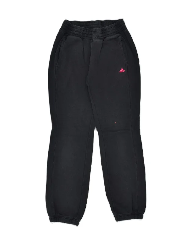 ADIDAS Womens Tracksuit Trousers UK 4/6 XS Black Cotton