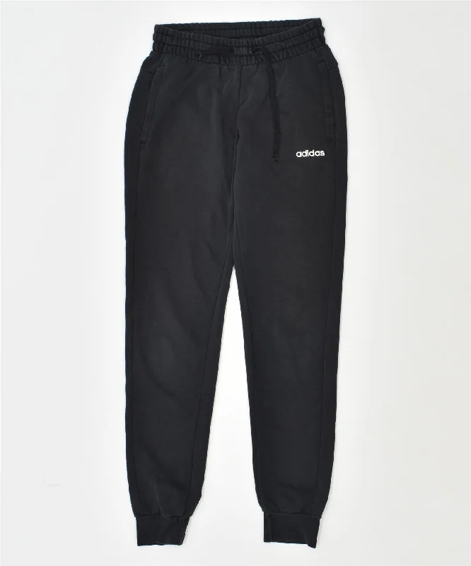 ADIDAS Womens Tracksuit Trousers UK 4/6 XS Black Cotton