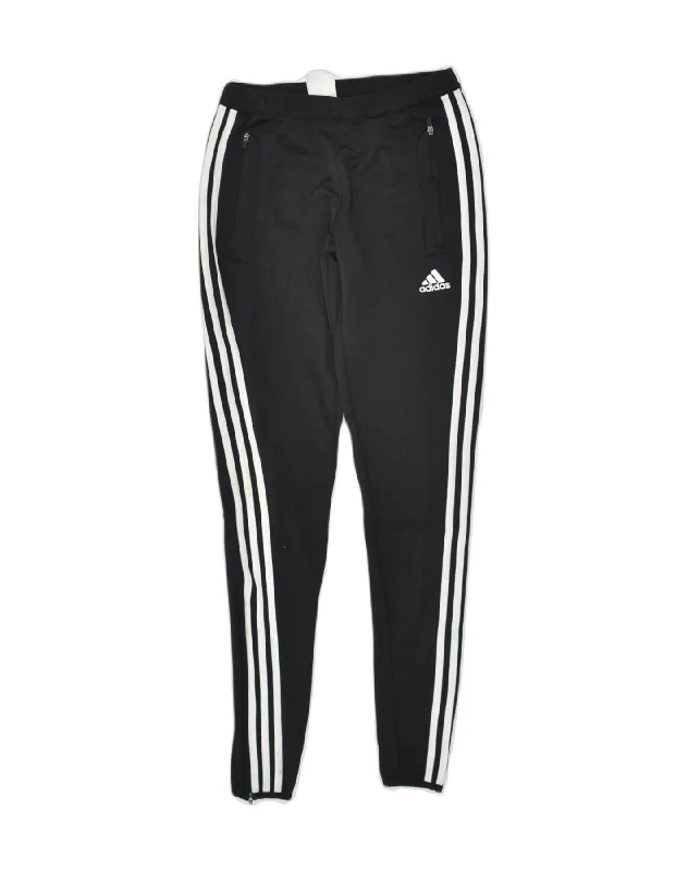 ADIDAS Womens Tracksuit Trousers UK 6 XS Black Polyester Trousers chic fashionable