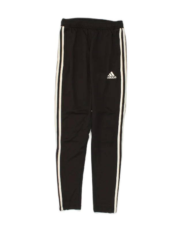 ADIDAS Womens Tracksuit Trousers UK 6 XS Black Polyester Trousers Versatile Stylish
