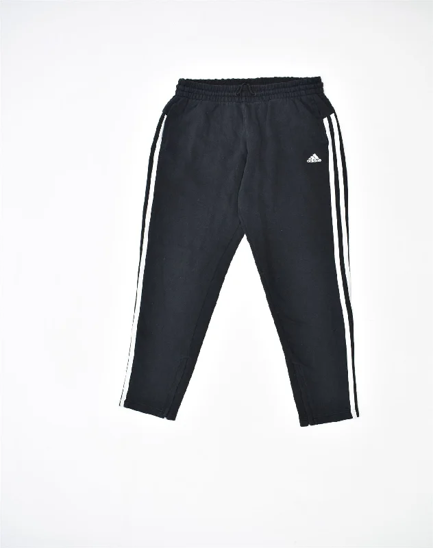 ADIDAS Womens Tracksuit Trousers UK 8/10 Small Black Cotton