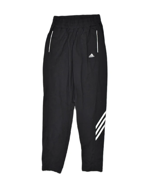 ADIDAS Womens Tracksuit Trousers UK 8-10 Small Black Polyester