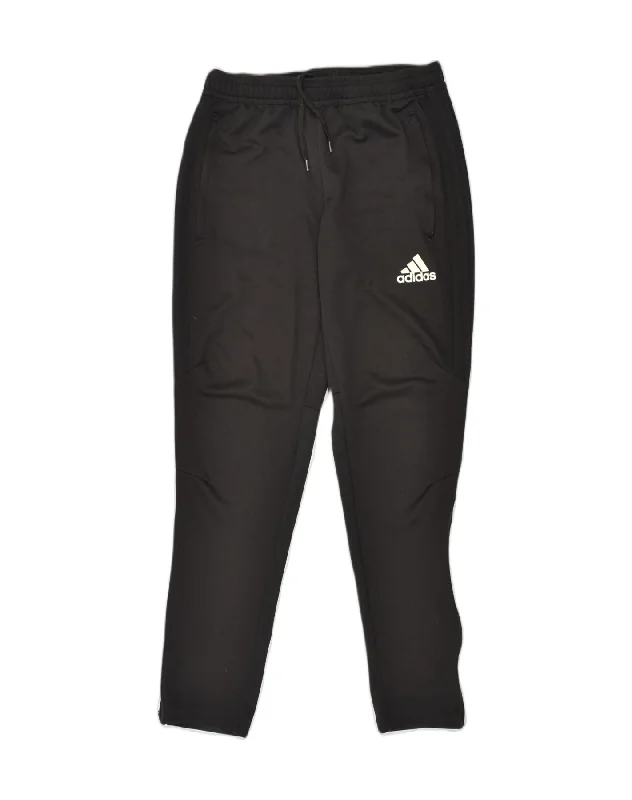 ADIDAS Womens Tracksuit Trousers UK 8 Small Black Polyester Trousers Capri Summer