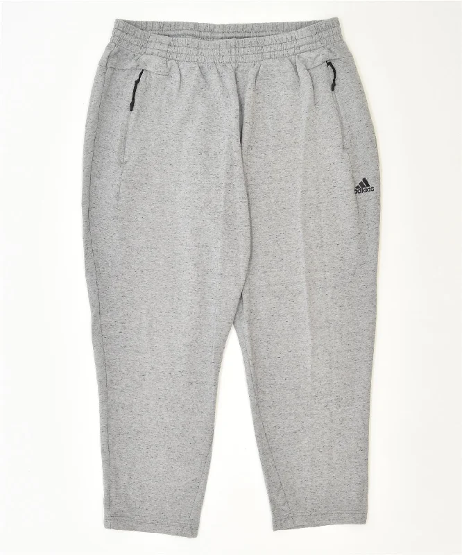 ADIDAS Womens Tracksuit Trousers XL Grey Polyester Sports