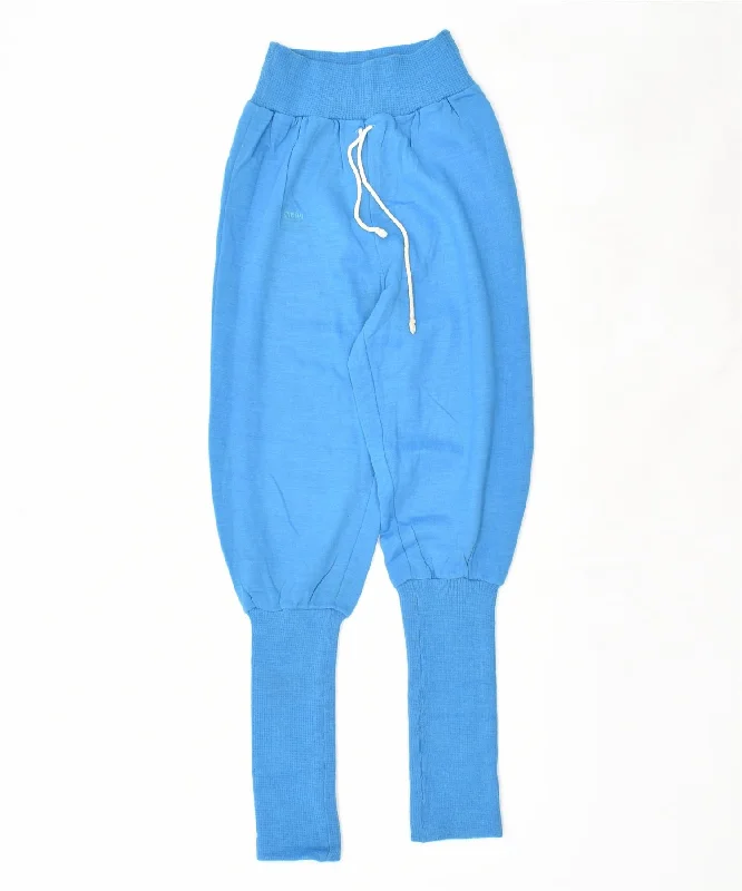 ARENA Womens Tracksuit Trousers Joggers UK 8 Small Blue Acrylic Vintage