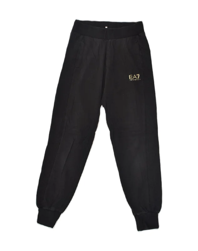 ARMANI Womens Tracksuit Trousers Joggers UK 12 Medium Black Cotton Trousers Fleece Cozy ARMANI Womens Tracksuit Trousers Joggers UK 12 Medium Black Cotton Trousers Fleece Cozy