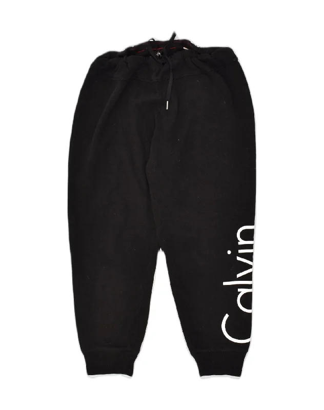 CALVIN KLEIN Womens Graphic Tracksuit Trousers Joggers UK 14 Large Black Trousers Denim Distressed CALVIN KLEIN Womens Graphic Tracksuit Trousers Joggers UK 14 Large Black Trousers Denim Distressed