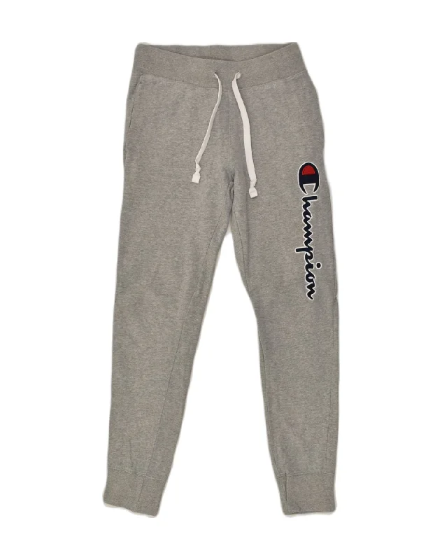 CHAMPION Womens Graphic Tracksuit Trousers Joggers UK 4 XS Grey Cotton Trousers luxurious premium CHAMPION Womens Graphic Tracksuit Trousers Joggers UK 4 XS Grey Cotton Trousers luxurious premium