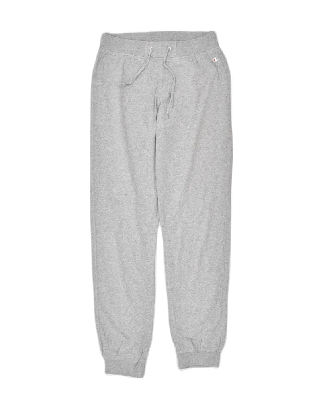 CHAMPION Womens Tracksuit Trousers Joggers Large Grey Cotton