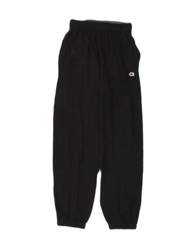 CHAMPION Womens Tracksuit Trousers Joggers Medium Black Cotton Trousers sophisticated sleek CHAMPION Womens Tracksuit Trousers Joggers Medium Black Cotton Trousers sophisticated sleek