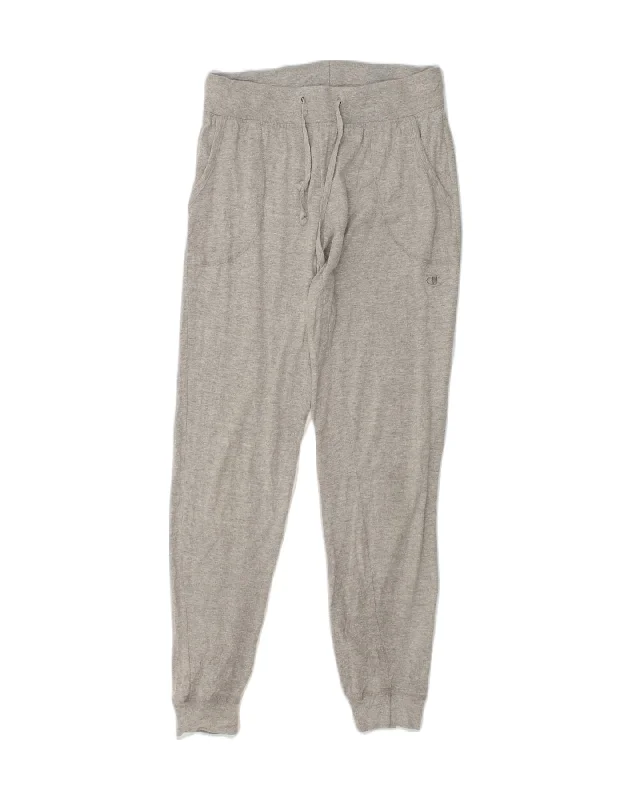 CHAMPION Womens Tracksuit Trousers Joggers Small Grey Cotton Trousers Prom Sequined