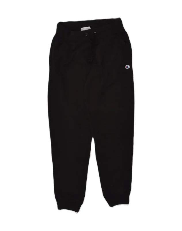 CHAMPION Womens Tracksuit Trousers Joggers UK 14 Medium Black Cropped Trousers Casual Linen CHAMPION Womens Tracksuit Trousers Joggers UK 14 Medium Black Cropped Trousers Casual Linen