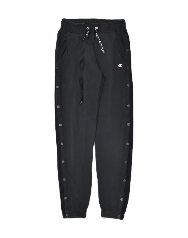 CHAMPION Womens Tracksuit Trousers Joggers UK6 XS Black Cotton