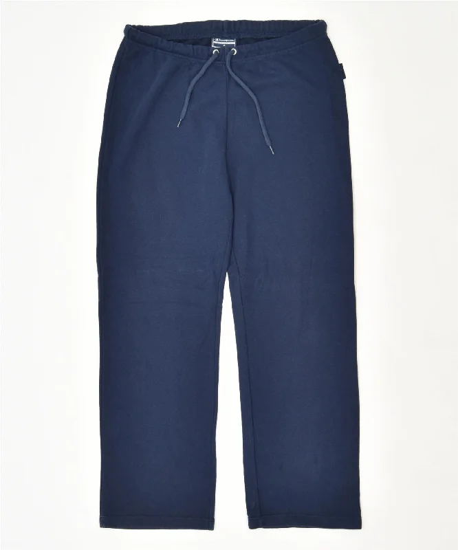 CHAMPION Womens Tracksuit Trousers Medium Blue Cotton