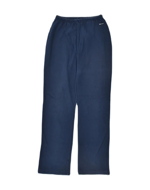 CHAMPION Womens Tracksuit Trousers Small Navy Blue Cotton