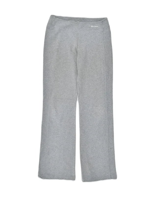 CHAMPION Womens Tracksuit Trousers UK 14 Large Grey Cotton