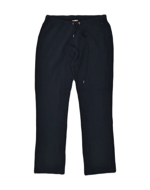 CHAMPION Womens Tracksuit Trousers UK 16 Large Navy Blue Trousers Seasonal Trendy