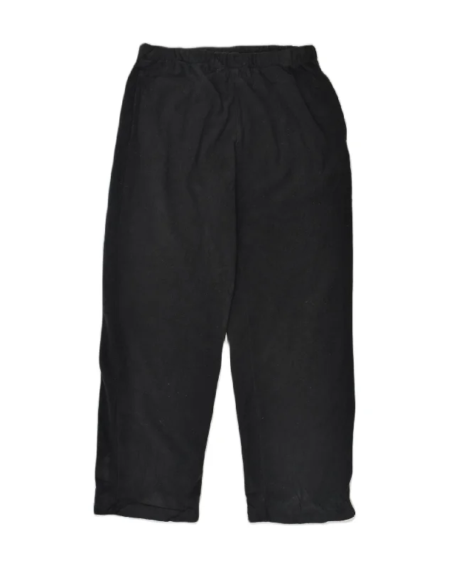 COLUMBIA Womens Tracksuit Trousers UK 14 Large Black Polyester Trousers cozy soft
