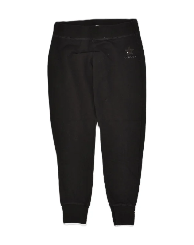 CONVERSE Womens Tracksuit Trousers Joggers UK 14 Medium Black Cotton Trousers fashionable trendy CONVERSE Womens Tracksuit Trousers Joggers UK 14 Medium Black Cotton Trousers fashionable trendy
