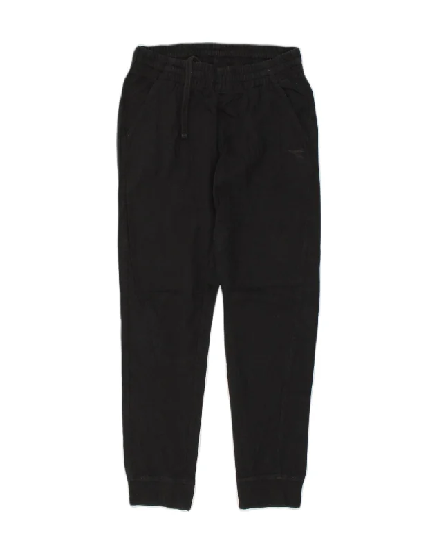 DIADORA Womens Tracksuit Trousers Joggers UK 6 XS Black Trousers Vintage Classic
